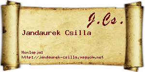 Jandaurek Csilla névjegykártya